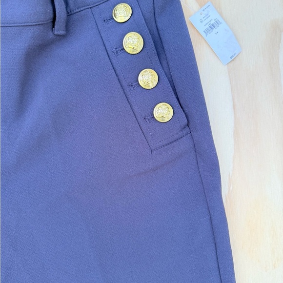 Gap Women’s Navy Sailor Pants Size 14 NWT Gold Button High Rise Flare Trousers - Picture 2 of 13
